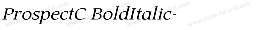 ProspectC BoldItalic字体转换